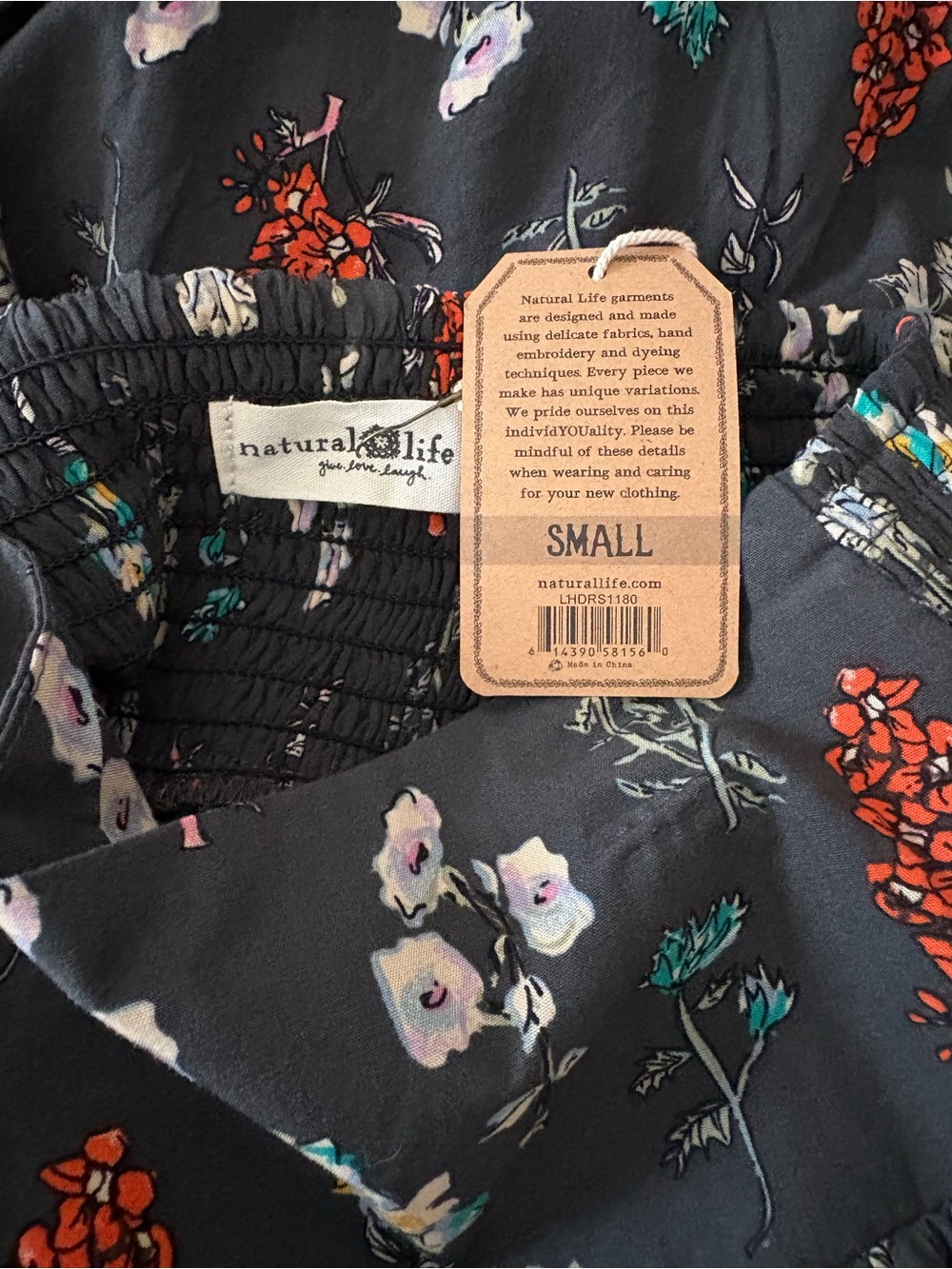 Natural Life NWT Black Floral Rayon Skirt size Medium - Picture 8 of 8